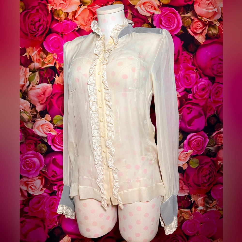 Balenciaga 100% silk blouse